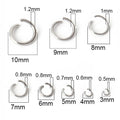100-200pcs Stainless Steel Open Jump Rings Split Rings Connectors For DIY Jewelry Making Supplies Accessories Wholesale