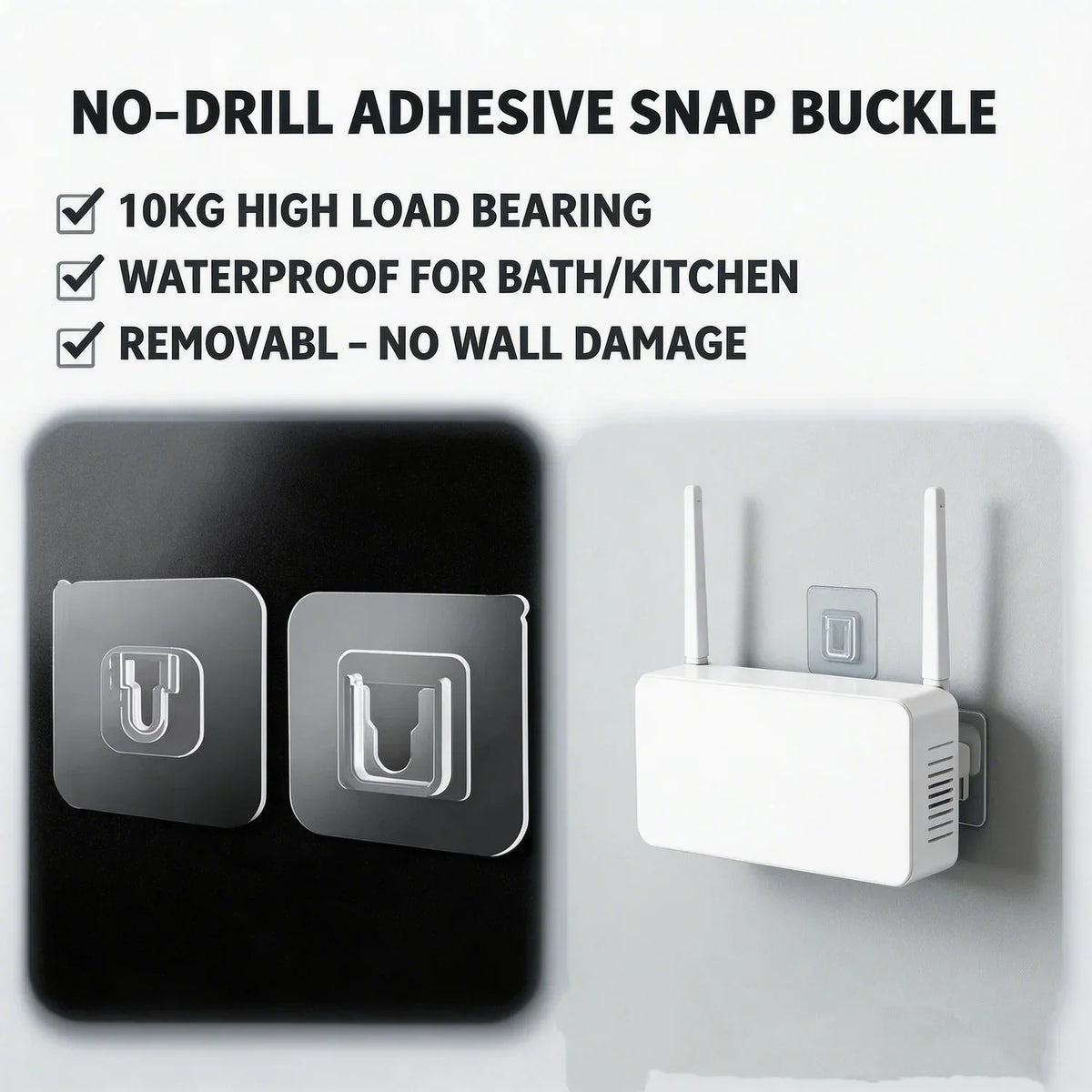 Double-Sided Self Adhesive Wall Hooks Strong Sticky Transparent Traceless Kitchen Bedroom Wall Hook Storage Holders Storage