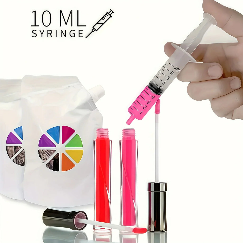 7Pcs 1ML/3ML/10ML/20ML/30ML/60ML Syringes with Clear Scale for Glue Dispensing Liquid Measuring Pet Feeding Ink Refilling
