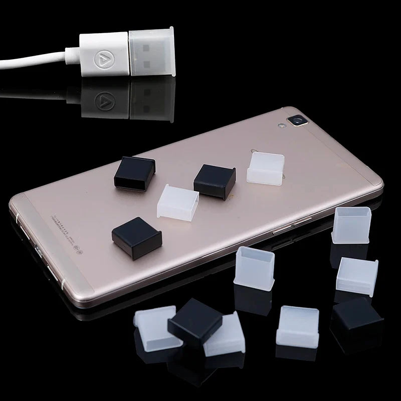 New 10Pcs Plastic USB Male Anti-dust Plug Stopper Cap Cover Protector Lids