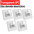 5/10PC Self Adhesive Wall Hooks Strong Sticky Transparent Traceless Kitchen Bedroom Wall Hook Storage Holders Wholesale