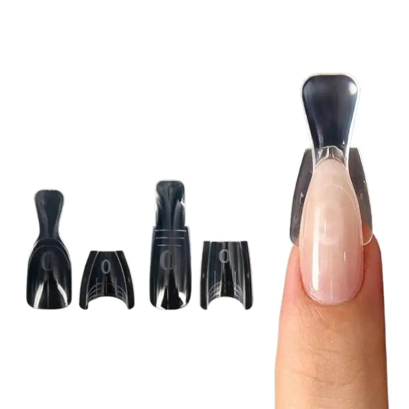 60/240/300Pcs Sandwich Nail Forms 15 Sizes Oval Extension Dual Form No Paper Forms Needed Easy Nail Extensions Manicure Tool