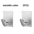 2pc/4pc bathroom clothes hooks, adhesive wall hooks, stainless steel towel racks, bathroom kitchen hardware, multi-purpose hooks