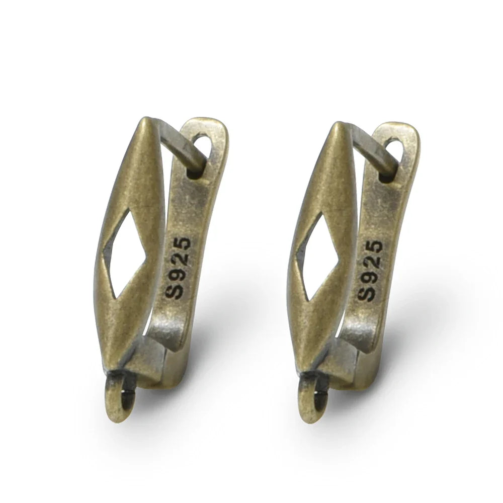 1 Pair NEW Cross Antique Bronze Brass Earring Clasps Hooks Accessories For DIY Woman Earring  Jewelry Making Supplies