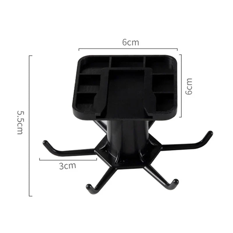 360 Degrees Rotated Kitchen Hook, 6-claw Rotating Hook, Wall Mounted, Kitchenware, Spoon Storage Rack, Clothes Ties Hanging Rack