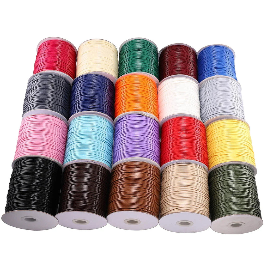 0.5/1/1.5/2/3MM LineWaxed Cord Cotton Thread String Strap Necklace Rope Bead Bracelet for DIY Jewelry Making Supplies