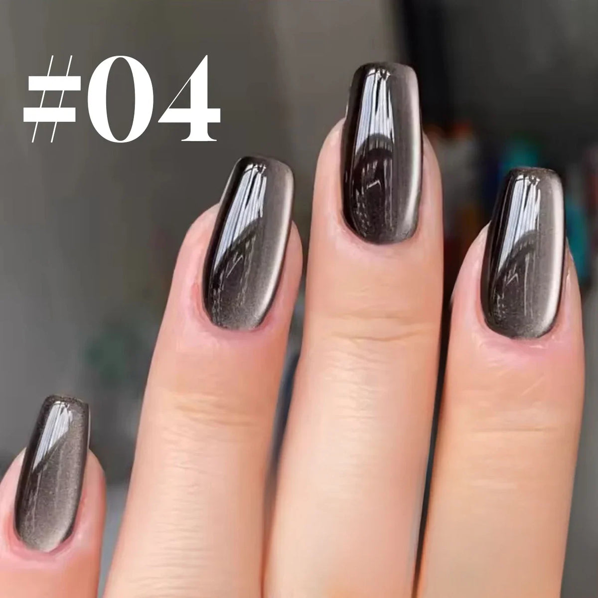 1-16PCS White Moonlight Glass Bead Nail Cat's Eye Gel Magnetic Satin Gel Polish 16-Colors Soak Off Glitter Manicure Varnish