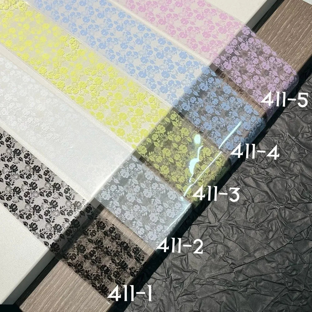 Fashion Lace Design Nail Foils Black White Tulip Pattern Nail Stickers Sequin Effect Nail Decorations Manicure DIY