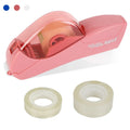 Auto Tape Dispenser Cutter With Tow Roll Tape Portable Stationery Hand Held Tape Holder For Wrapping Office Home School Supplies