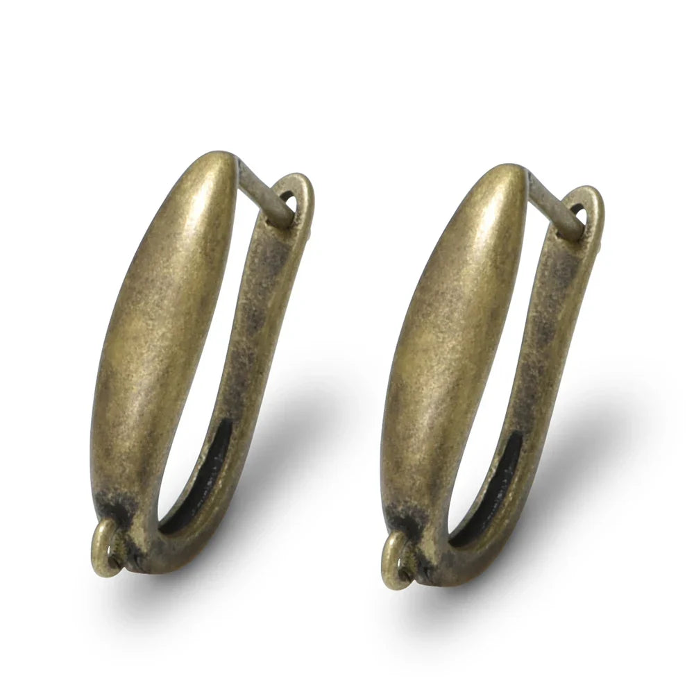 1 Pair NEW Cross Antique Bronze Brass Earring Clasps Hooks Accessories For DIY Woman Earring  Jewelry Making Supplies