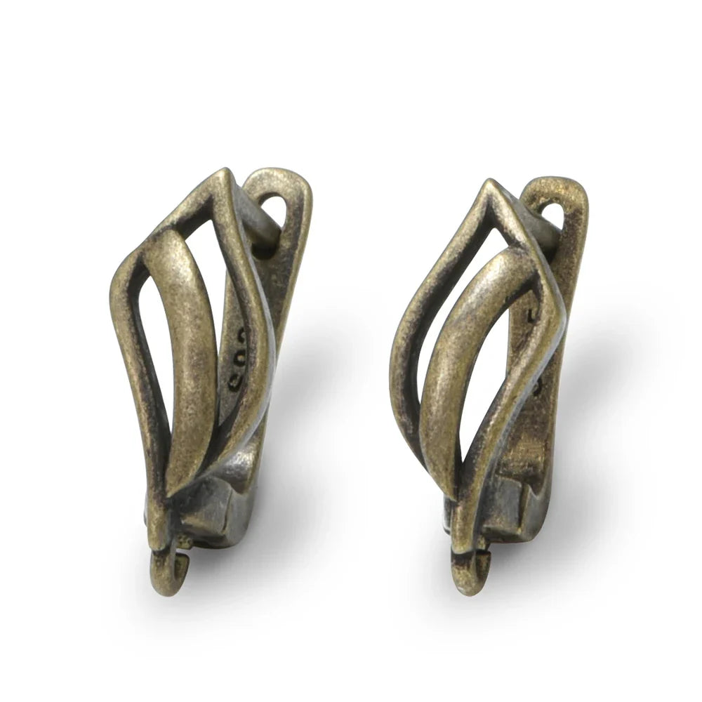 1 Pair NEW Cross Antique Bronze Brass Earring Clasps Hooks Accessories For DIY Woman Earring  Jewelry Making Supplies