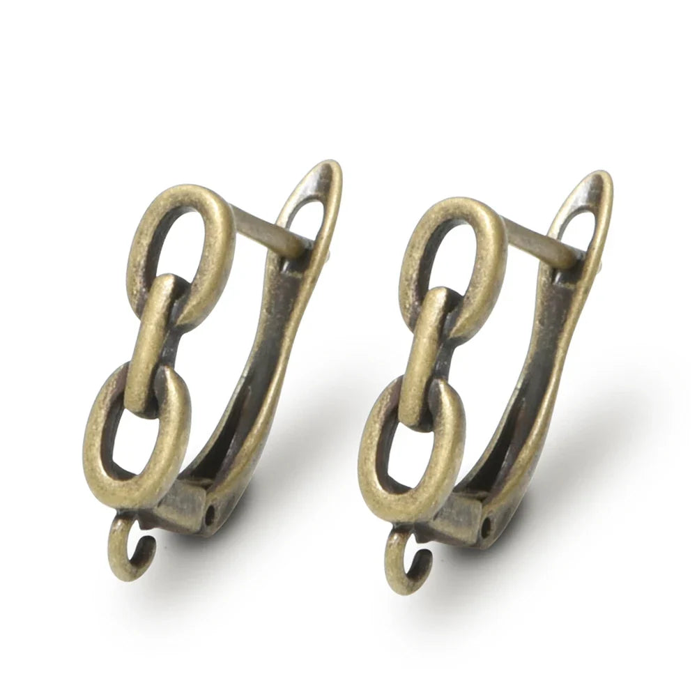 1 Pair NEW Cross Antique Bronze Brass Earring Clasps Hooks Accessories For DIY Woman Earring  Jewelry Making Supplies