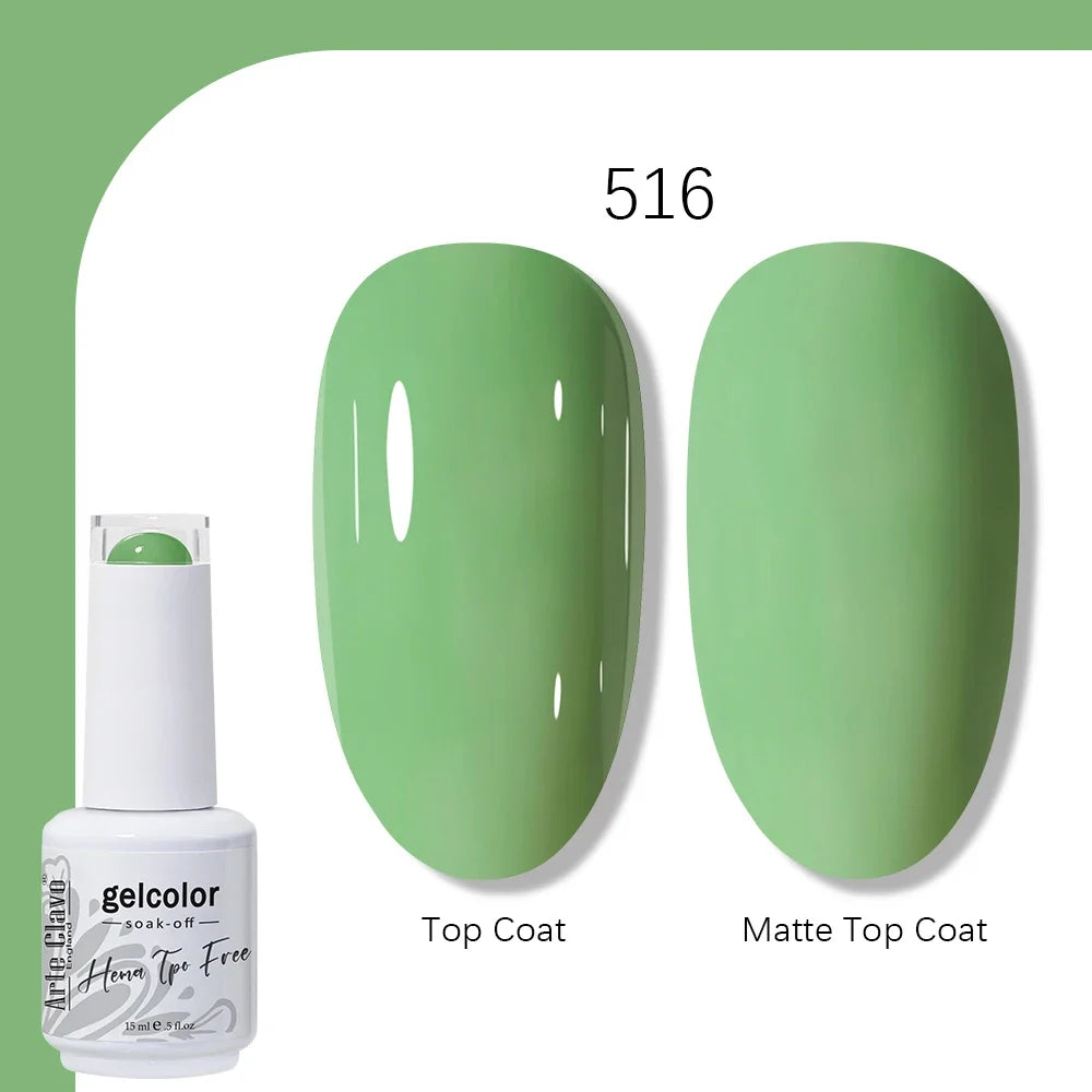 Arte Clavo HEMA TPO FREE 15ml UV LED Gel Nail Polish Soak Off Semi Permanent Daily Wear Universal Color For All Seasons Manicure