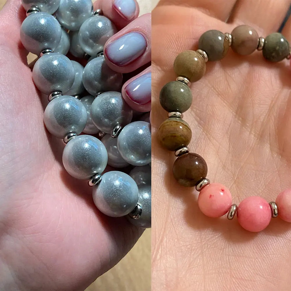 50pcs Spacer Beads For Jewelry Making Supplies Flat Round Loose Beads Stainless Steel Beads DIY Bracelet Jewelry  Accessories