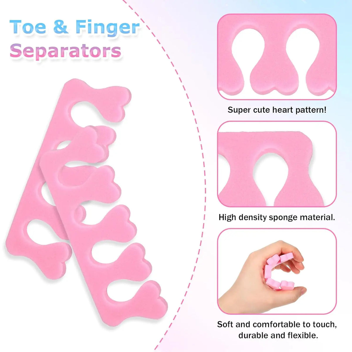 2/50Pcs Sponge Toenail Separator Finger Separator Nail Art Divider Spacer Manicure Pedicure Tool for Nail Polish