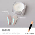 1Jar Flash Plating Aurora Nail Powder High Glossy Light Bulb Super Bright Moonlight White Mirror Nail Glitter Chrome RubbingDust