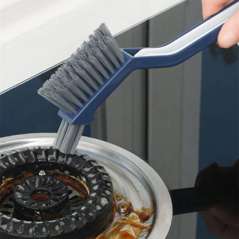 Multipurpose Bathroom Tile Floor Gap Cleaning Brush 2 in 1 Window Groove Hand Cleaning Tool for Household Corners and Kitchen