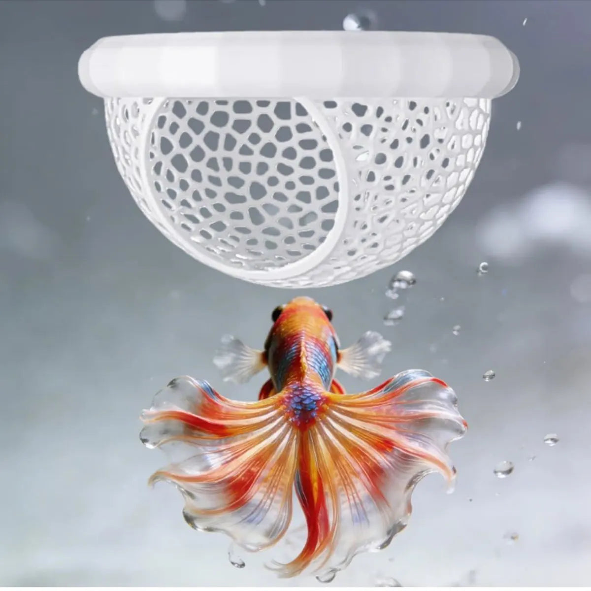 1 Pc Betta Fish Hammock Aquatic Tank Floating Hammock Provides A Safe Resting Place For Betta Fish, Shrimp And Small Creatures.
