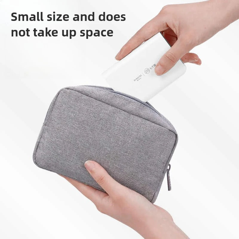 Travel Essentials Pouch Organizer for USB Cables Earphones Gadgets Storage Bag Digital Accessories Makeup Cover Devices