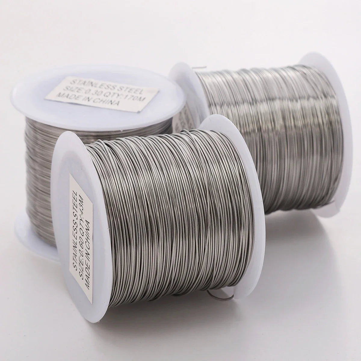 1Roll 304 Stainless Steel Wire Handmade Beading Wire, Size 0.2-0.6mm, For DIY Craft And Jewelry Making Supplies