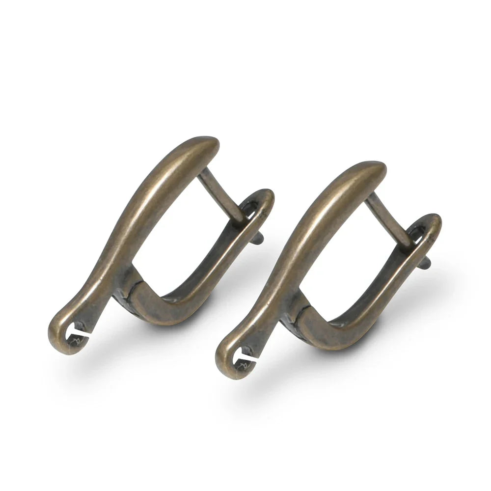1 Pair NEW Cross Antique Bronze Brass Earring Clasps Hooks Accessories For DIY Woman Earring  Jewelry Making Supplies