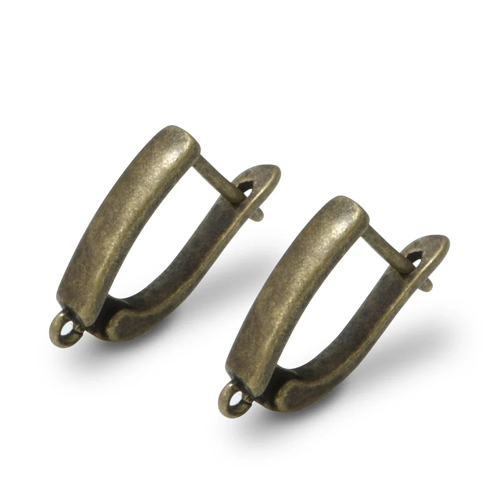 1 Pair NEW Cross Antique Bronze Brass Earring Clasps Hooks Accessories For DIY Woman Earring  Jewelry Making Supplies