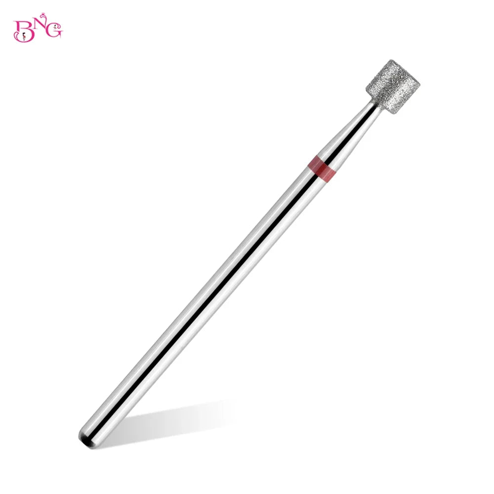 BNG Russian Diamond Manicure Cutters Barrel Nail Drill Bits 3/32" Rotary Burr Cuticle Burr Electric Drills Accessories Tools
