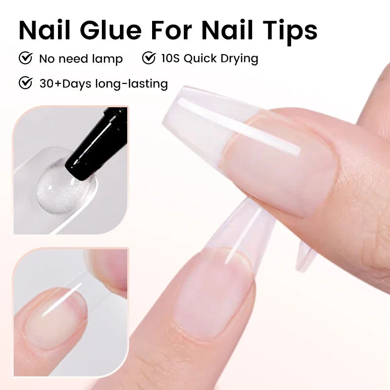 UR SUGAR 10g Nail Tips Glue Gel For False Nail No Need Lamp Cured Long Lasting Adhesion DIY Nail Glue Remover Dissolve Nail Tool