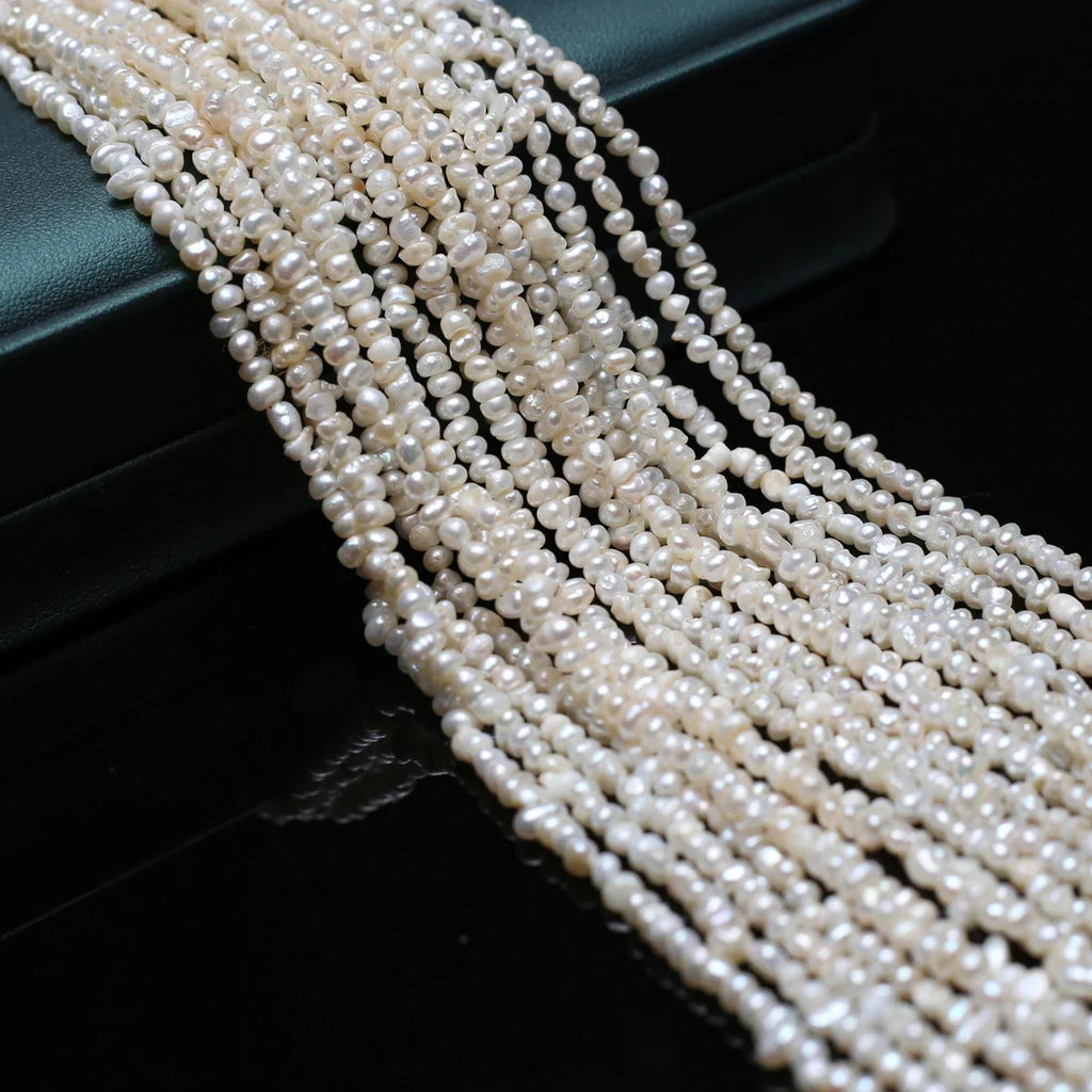3-4mm Irregular Shape Natural Freshwater Pearl Loose Beads for Jewelry Making Supplies DIY Women Necklace Bracelet Accessories