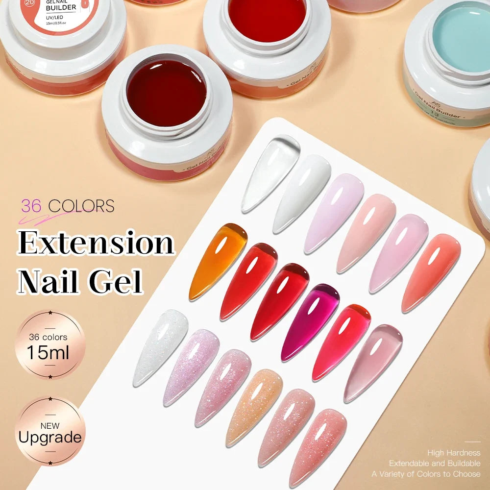 AS Painless Natural Builder Nail Gel Nail Tpo Free Self Leveling Gel for Nail Extension Construction Pink Varnish UV Led Gel