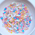 50 pcs Cute Mini 4x10mm Glossy Resin Candy Charms - Pastel Iridescent Flat-Back Nail Art Decorations for DIY Crafts, Jewelry Mak