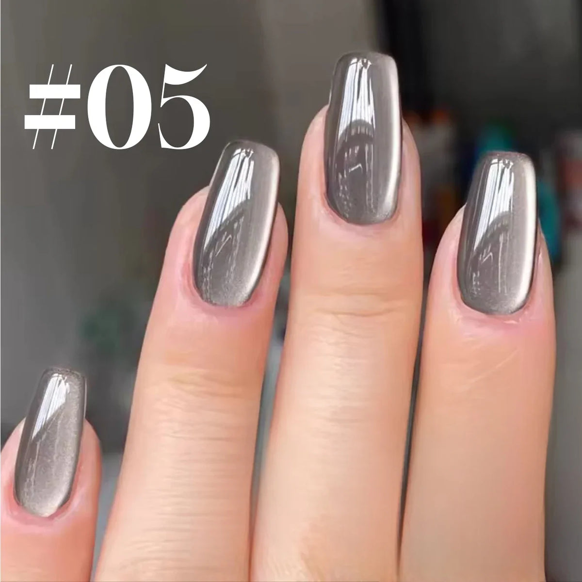 1-16PCS White Moonlight Glass Bead Nail Cat's Eye Gel Magnetic Satin Gel Polish 16-Colors Soak Off Glitter Manicure Varnish